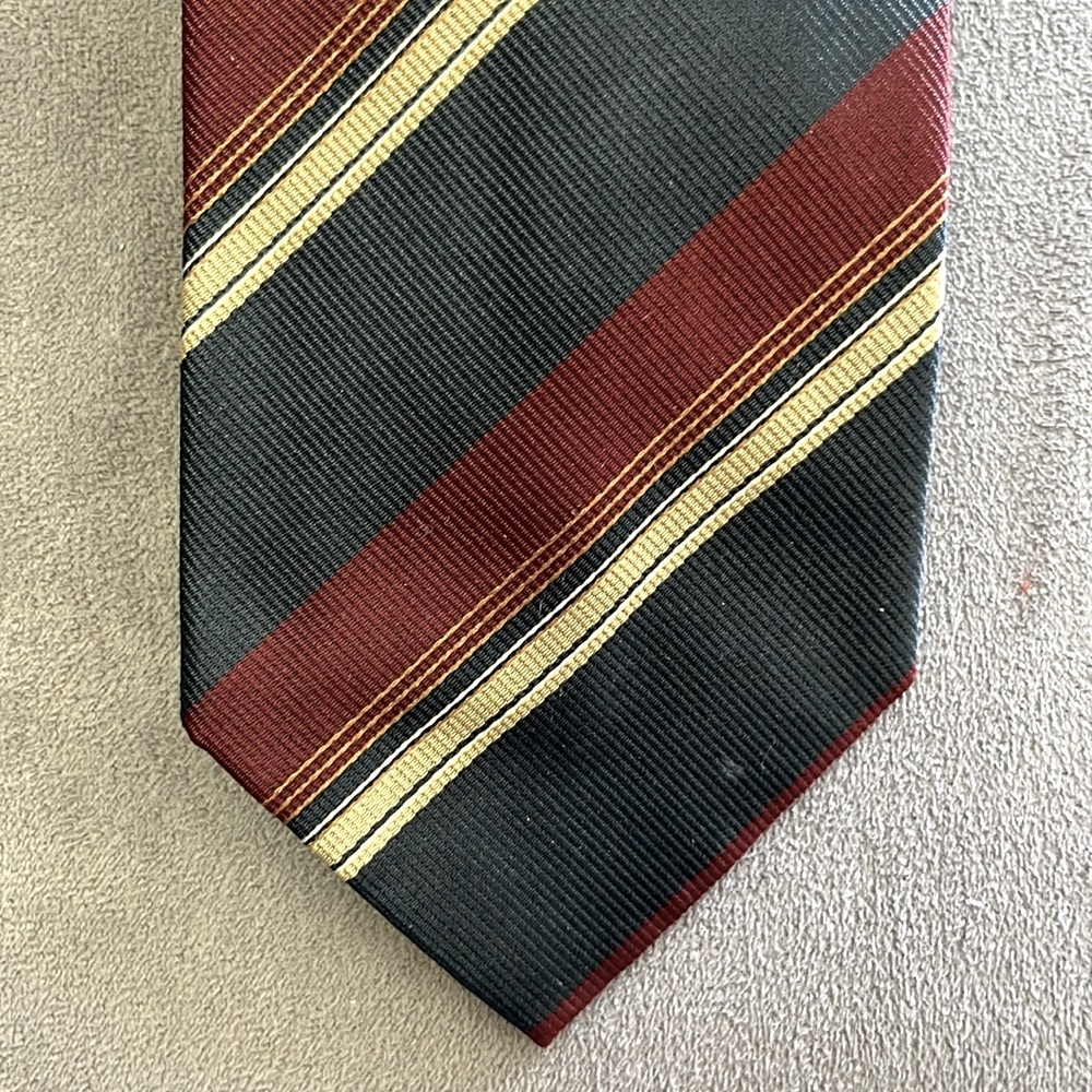 Chanel Men’s 100% Silk Tie Diagonal Stripe - Picture 4 of 7